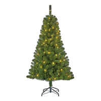 Kunstkerstboom 1.55 meter | Charlton | 100 lampjes | 340 tips | PVC | Black Box LBB00017