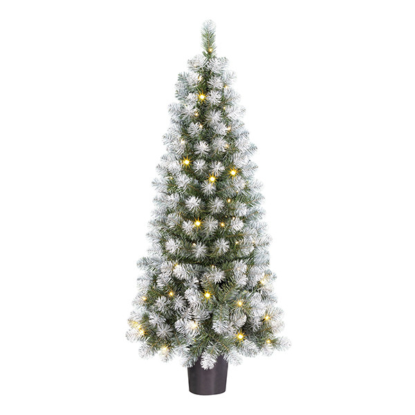Kunstkerstboom 120 cm | Norton | Besneeuwd | 60 lampjes | 190 Tips | Black Box Trees LBB00246 - 1
