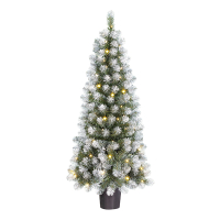 Kunstkerstboom 120 cm | Norton | Besneeuwd | 60 lampjes | 190 Tips | Black Box Trees LBB00246