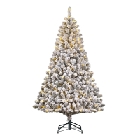 Kunstkerstboom 1,55m | Charlton | Besneeuwd | 200 lampjes | 340 Tips | PVC | Black Box Trees LBB00316