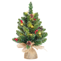 Kunstkerstboom 45 cm | Creston | 15 lampjes | 42 Tips | Black Box Trees LBB00091