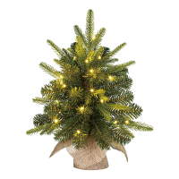 Kunstkerstboom 45 cm | Grimshaw | 20 lampjes | 35 Tips | Black Box Trees LBB00230