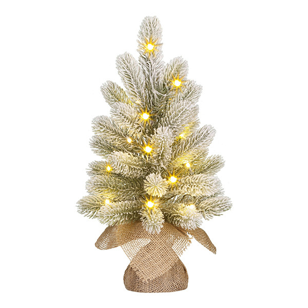 Kunstkerstboom 45 cm | Nagoya | Besneeuwd | 15 lampjes | 31 Tips | Black Box Trees LBB00257 - 1