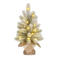 Kunstkerstboom 45 cm | Nagoya | Besneeuwd | 15 lampjes | 31 Tips | Black Box Trees LBB00257