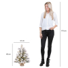 Kunstkerstboom 60 cm | Dinsmore | Besneeuwd | 20 lampjes | 56 Tips | Black Box Trees LBB00094 - 4
