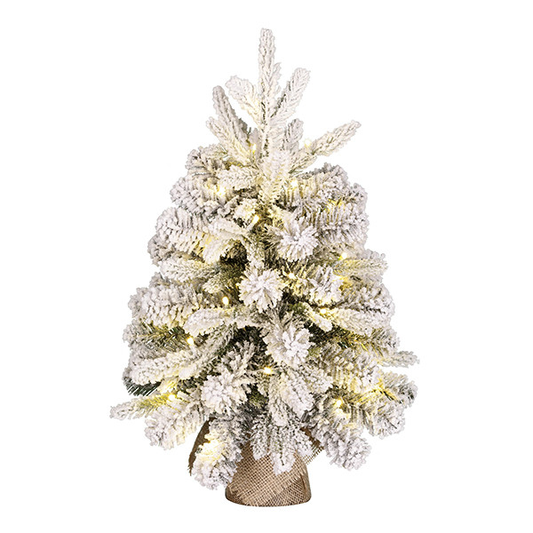 Kunstkerstboom 60 cm | Grimshaw | Besneeuwd | 40 lampjes | 56 Tips | Black Box Trees LBB00224 - 1