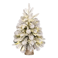 Kunstkerstboom 60 cm | Grimshaw | Besneeuwd | 40 lampjes | 56 Tips | Black Box Trees LBB00224