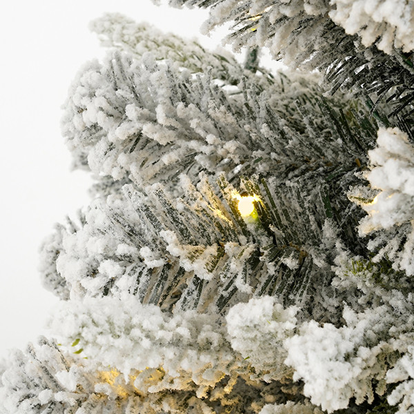 Kunstkerstboom 60 cm | Grimshaw | Besneeuwd | 40 lampjes | 56 Tips | Black Box Trees LBB00224 - 2