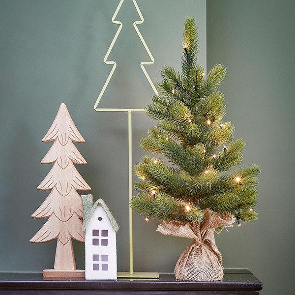 Kunstkerstboom 60 cm | Nagoya | 25 lampjes | 50 Tips | Black Box Trees LBB00252 - 4