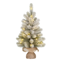 Kunstkerstboom 60 cm | Nagoya | Besneeuwd | 25 lampjes | 50 Tips | Black Box Trees LBB00258