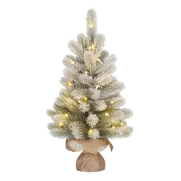 Kunstkerstboom 60 cm | Nagoya | Besneeuwd | 25 lampjes | 50 Tips | Black Box Trees LBB00258 - 1