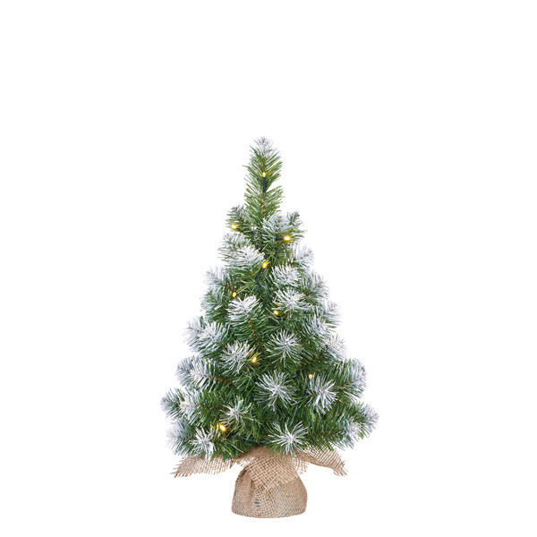 Kunstkerstboom 60 cm | Norton | Besneeuwd | 15 lampjes | 58 Tips | Black Box Trees LBB00100 - 1