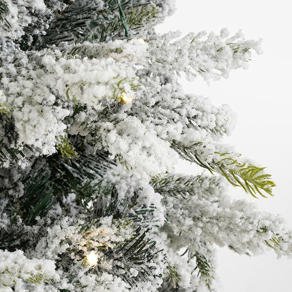 Kunstkerstboom 90 cm | Grimshaw | Besneeuwd | 50 lampjes | 120 Tips | Black Box Trees LBB00225 - 2
