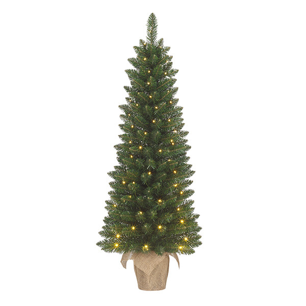 Kunstkerstboom op batterijen 1.20 meter | Gerlos | 60 lampjes | 166 Tips | Black Box Trees LBB00148 - 1