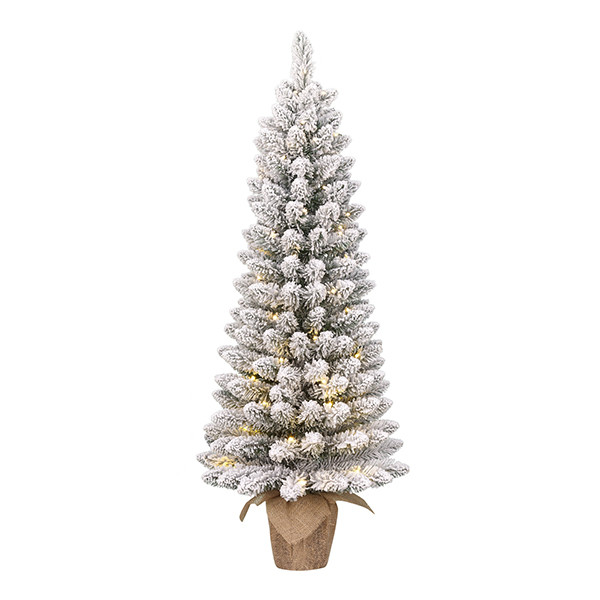Kunstkerstboom op batterijen 1.20 meter | Gerlos | Besneeuwd | 60 lampjes | 166 Tips | Black Box Trees LBB00149 - 1