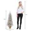 Kunstkerstboom op batterijen 1.20 meter | Gerlos | Besneeuwd | 60 lampjes | 166 Tips | Black Box Trees LBB00149 - 3