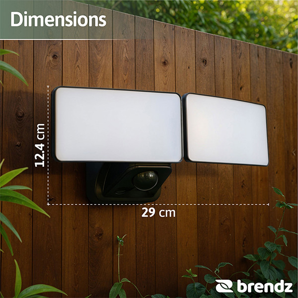 Oplaadbare LED Breedstraler met sensor 8W | Skye | 6500K | IP44 | 600 lumen | Zwart LDR07372 - 2