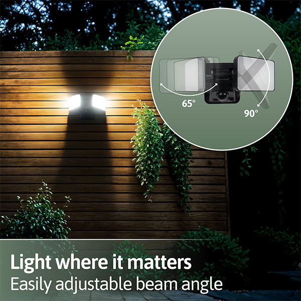 Oplaadbare LED Breedstraler met sensor 8W | Skye | 6500K | IP44 | 600 lumen | Zwart LDR07372 - 4