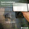 Oplaadbare LED Breedstraler met sensor 8W | Skye | 6500K | IP44 | 600 lumen | Zwart LDR07372 - 8