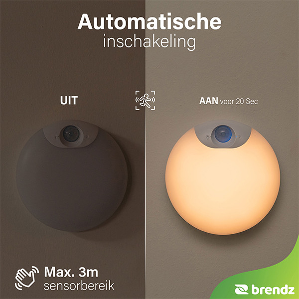Oplaadbare nachtlamp met sensor | Alta | Rond | 3000K | Wit LDR07375 - 9