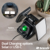 Oplaadbare solar LED Breedstraler met sensor 8W | Skye | 6500K | IP44 | 600 lumen | Zwart LDR07373 - 6