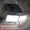 Oplaadbare solar LED Breedstraler met sensor 8W | Skye | 6500K | IP44 | 600 lumen | Zwart LDR07373 - 7