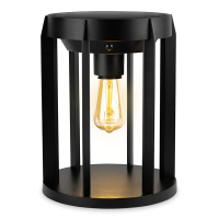 Oplaadbare solar tafellamp | Mira & Draco | 2700K | Dimbaar | 400 lumen | IP54 | Zwart LDR07361