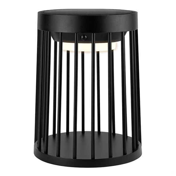 Oplaadbare solar tafellamp | Vela & Lynx | 3000K | Dimbaar | 1000 lumen | IP65 | Zwart LDR07366 - 1
