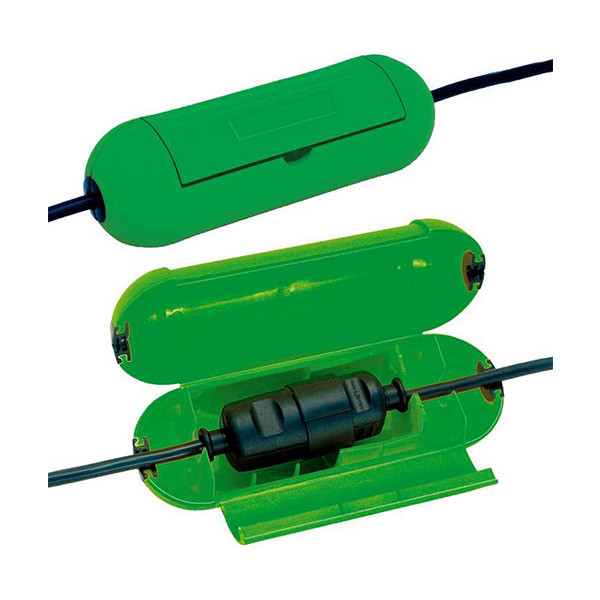 een vuurtje stoken Bezwaar Peave Safe-Box voor stekkerverbinding | 7.5 cm | Groen | Brennenstuhl 123led.nl