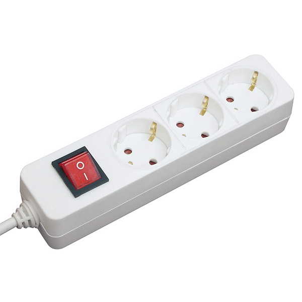 Brennenstuhl stekkerdoos met 3 stopcontacten schakelaar wit (1,4 meter) 400252 - 1