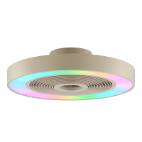 Plafondventilator met LED lamp | Catania | Ø 48.6 cm | RGBIC + 2700-6500K | Zandkleur | 40W | Brilliant LBR00009