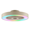 Plafondventilator met LED lamp | Catania | Ø 48.6 cm | RGBIC + 2700-6500K | Zandkleur | 40W | Brilliant LBR00009 - 1