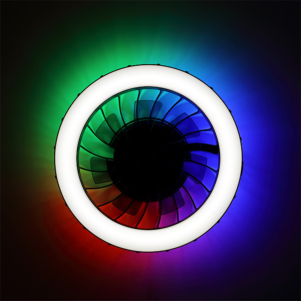 Plafondventilator met LED lamp | Fanora | Ø 46 cm | RGBIC + 2700-6500K | Zwart | 30W | Brilliant LBR00008 - 4