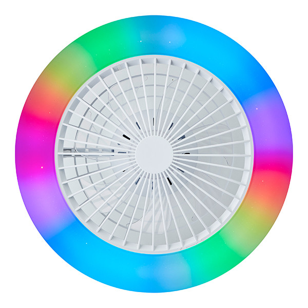 Plafondventilator met LED lamp | Salerno | Ø 48.5 cm | RGBIC + 3000-6500K | Wit | 40W | Brilliant LBR00002 - 3