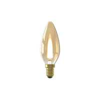 123led LED lamp E14 | Kaars B35 | Vlameffect | Goud | 1600K | 1.5W (3W) LCA01101