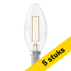 Aanbieding: 5x Calex LED lamp E14 | Kaars B35 | Filament | Helder | 2700K | Dimbaar | 3.5W (25W) LCA00772 - 1