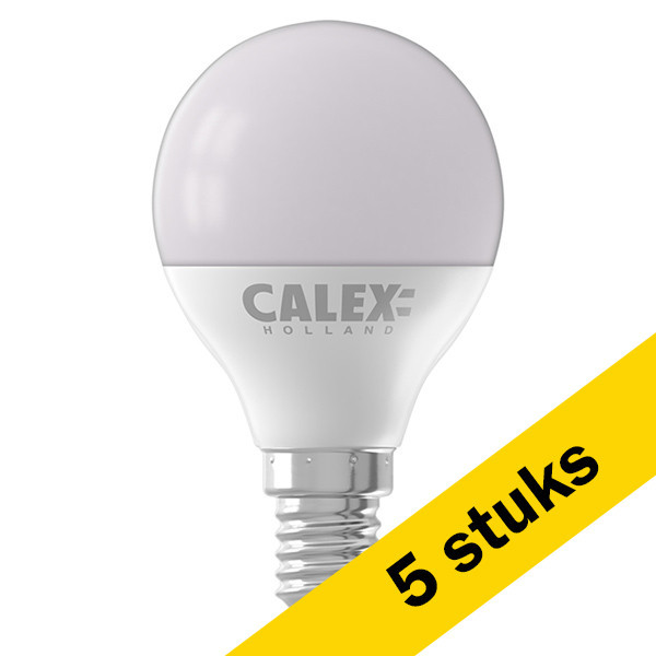 Calex Aanbieding: 5x Calex LED lamp E14 | Kogel P45 | Mat | 2700K | 2.8W (25W)  LCA00978 - 1