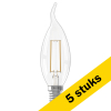 Aanbieding: 5x Calex LED lamp E14 | Sierkaars BXS35 | Filament | Helder | 2700K | Dimbaar | 3.5W (25W) LCA00778 - 1