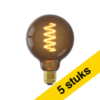 Calex Aanbieding: 5x Calex LED lamp E27 | Bol G95 | Filament | Natural | 1800K | Dimbaar | 4W  LCA01098