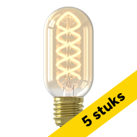 Aanbieding: 5x Calex LED lamp E27 | Buis T45 | Filament | Goud | 2100K | 3-staps dimbaar | 5.5W (40W) LCA01212