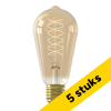 Aanbieding: 5x Calex LED lamp E27 | Edison ST64 | Filament | Goud | 2700K | Dimbaar | 7.2W (60W) LCA01287 - 1