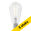 Aanbieding: 5x Calex LED lamp E27 | Edison ST64 | Filament | Helder | 2700K | Dimbaar | 7.2W (60W) LCA01285 - 1