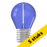 Aanbieding: 5x Calex LED lamp E27 | Kogel G45 | Filament | Blauw | 1W LCA01218