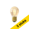 Aanbieding: 5x Calex LED lamp E27 | Kogel G45 | Filament | Goud | 2100K | Dimbaar | 2.5W (15W)