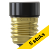 Aanbieding: 5x Calex LED lamp E27 | Mini Light Ring | Zwart | 2200K | 3-staps dimbaar | 3.5W (24W) LCA01012 - 1