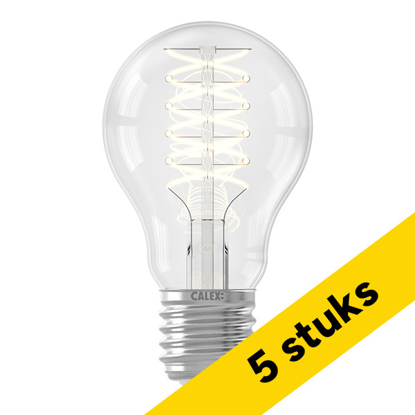 Aanbieding: 5x Calex LED lamp E27 | Peer A60 | Filament | Helder | 2700K | Dimbaar | 7.2W (60W) LCA01283 - 1