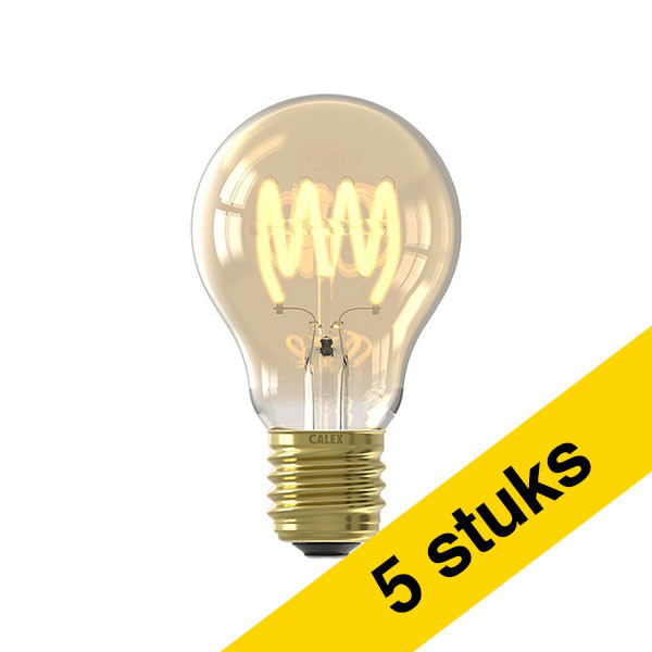 Calex Aanbieding: 5x Calex LED lamp E27 | Peer A60 | Sensorlamp dag/nacht | Goud | 2200K | 3.5W (40W)  LCA01114 - 1