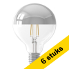 Aanbieding: 6x Calex LED lamp | E27 | Globe G95 | Kopspiegel | Zilver | 2300K | Dimbaar | 3.5W (25W) LCA00738 - 1