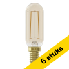 Aanbieding: 6x Calex LED lamp E14 | Buis T25 | Filament | Goud | 2100K | Dimbaar | 3.5W (25W) LCA00710 - 1