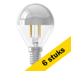 Aanbieding: 6x Calex LED lamp E14 | Kogel P45 | Kopspiegel | Zilver | 2700K | Dimbaar | 3.5W (25W) LCA00732 - 1